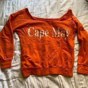 Off the shoulder shirt, orange